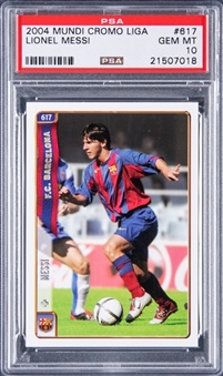 2004-05 Mundicromo La Liga #617 Lionel Messi Rookie Card - PSA GEM MT 10